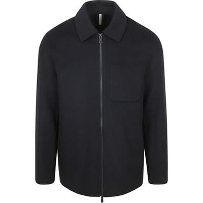 Onderhemd Profuomo Overshirt Woolblend Navy