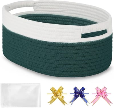 Geweven opbergmand met geschenkverpakkingen - Katoenen mand 33x23 cm voor cadeaus en opbergen