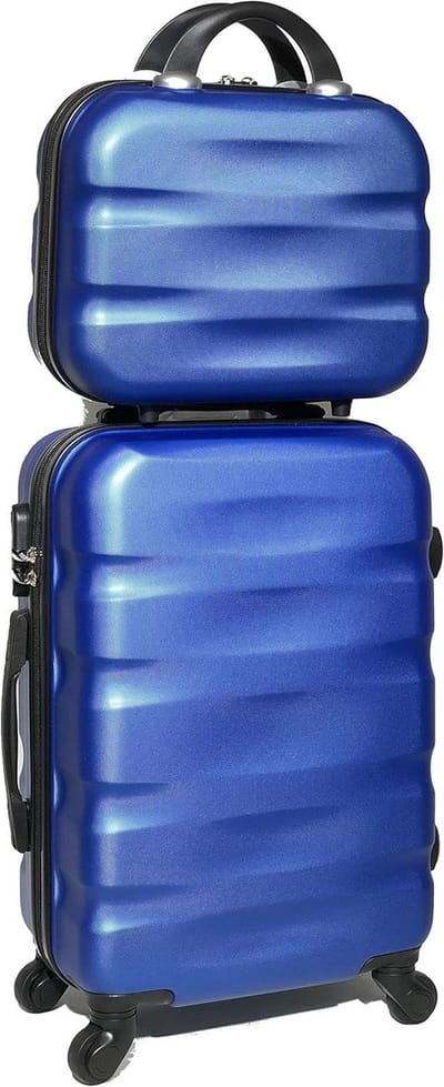 Koffer en Make-up Tas - Handbagage Set - Reizen - Geïntegreerd Slot - Max Cabine Formaat