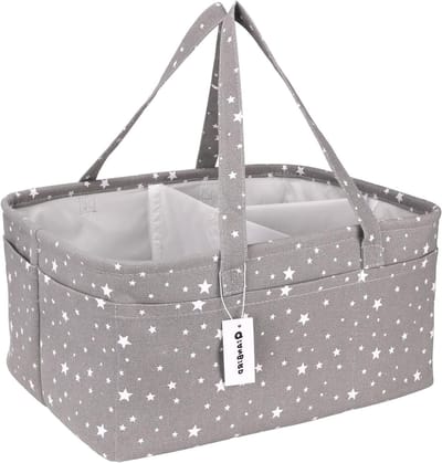 Baby Luier Organizer - Opbergmand Baby - Babykamer Opbergen - Extra Groot Formaat - 43 cm Lengte - Grijs