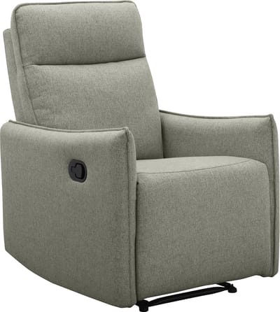 Lugo - Relaxfauteuil met handmatige functie in stof groen (102 x 71 x 86 cm)