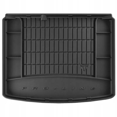 Rubber Kofferbakmat met Organizer Functie – Geschikt voor SEAT Leon II Hatchback 2005-2012 – TPE Rubber – Anti-slip – Hoge Rand 5 cm