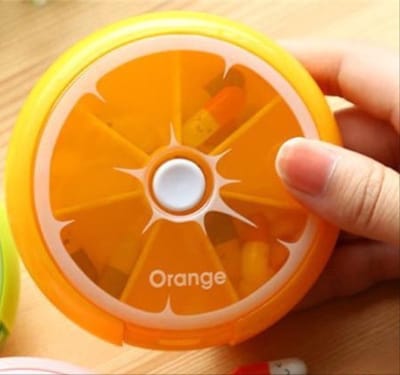 ***Handige Compacte Pillendoos - Automatisch draaimechanisme - Medicijnen voor een week - Mee Onderweg op Reis Handtas - van Heble® ***