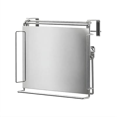 Opvouwbare aanrechtbladplank – Voor keuken en badkamer – Hangend, zonder boren, extra opbergruimte – Roestvrij staal, kleur: steel