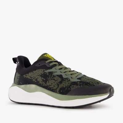 Osaga heren hardloopschoenen zwart groen - Maat 40 - Uitneembare zool