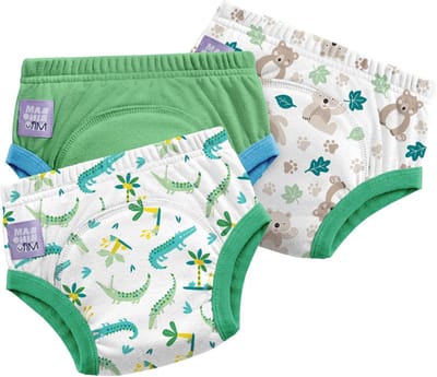 Wasbare Trainingsbroekjes - Potty Pants - Zindelijkheidstraining - Absorberende Katoenen Kern - 4-5 Jaar - Groen