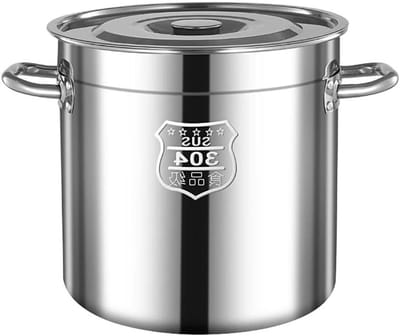 Soepketel RVS - Grote pan - Grote hoeveelheden koken - Drielaags composietbodem - 32 Liter - Zilverkleurig