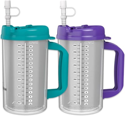 Geïsoleerde Mok - Reismok - Dranken Meenemen - Lekbestendig Deksel - 32 Ounces - Paars Teal