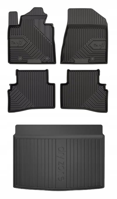 Frogum Line 77 - Automattenset + Kofferbakmat - Perfecte pasvorm - Geurloos TPE - Hoge beschermrand – Kia Sportage IV