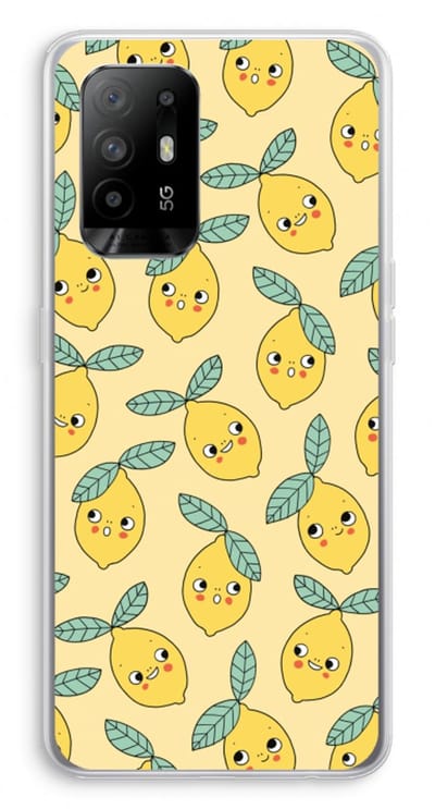 Case Company® - Hoesje geschikt voor Oppo A94 5G hoesje - Citroenen - Soft Cover Telefoonhoesje - Bescherming aan alle Kanten en Schermrand