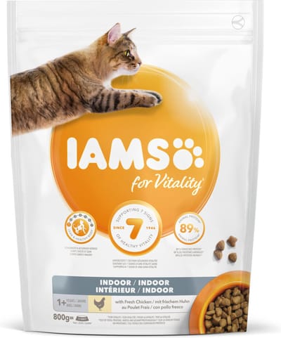5x Iams Kat Adult Indoor Kip 800 gr