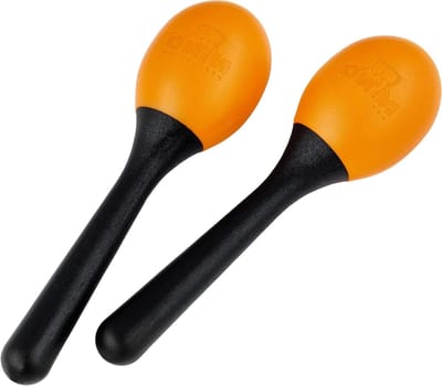 Eier Maracas - Muziek Eieren - Muziek Maken - Ergonomisch Vormgegeven - 15.2 cm - Oranje