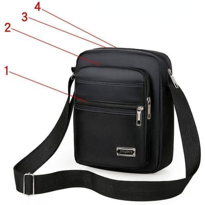 Sacs à bandoulière en Nylon pour hommes, sacoches pour garçons, sacs à main pour voyage décontracté, grande sacoche grise One Size noir