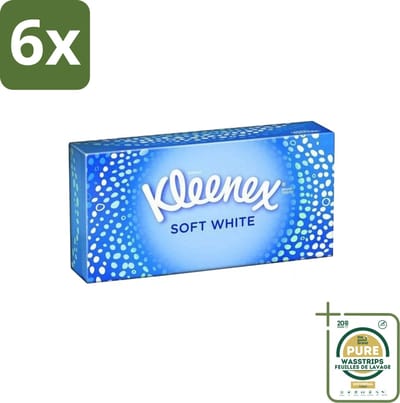 Kleenex - Tissues - Soft White - 70 Tissues - Voordeelverpakking - 6 stuks - Zachte tissues - Tissues voor verkoudheid