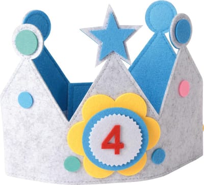 Eduplay verjaardagskroon blauw - feestkroon voor kinderen.
