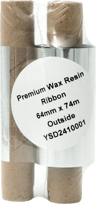 Compatible Thermal ribbon - Wax/Resin - 64mmx74m - Thermisch transfer lint - Inktlint - Printerlint - Printlint - Zebra 2300 - DULA