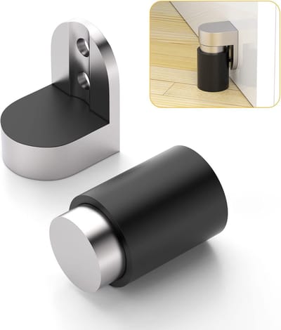 Magnetische Deurstopper - Deurhouder Vloer - Deuren Open Houden - Verstelbare Hoogte - 40-60 mm Lengte - Geborsteld Staal