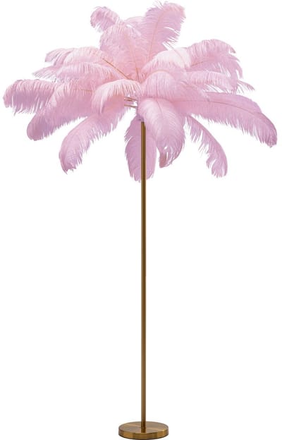 KARE Feather Palm vloerlamp met veren, pink