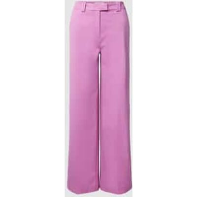 Flared stoffen broek in effen design