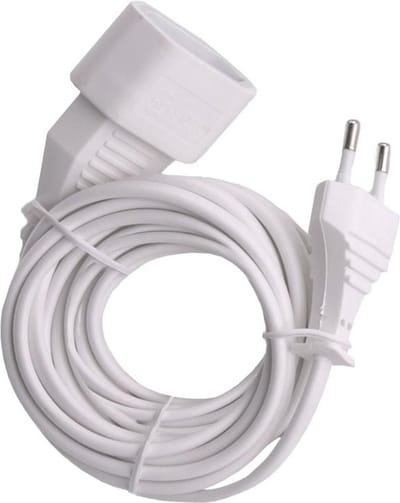 Q-link euro verlengsnoer - 3 meter - 2 x 0.75 mm² - Maximaal 800 watt - Wit