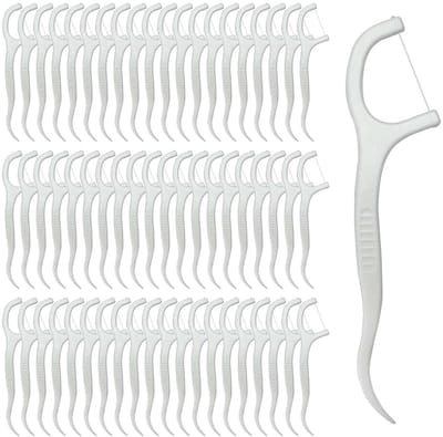 Vitdipy - Flosdraad - 300 stuks - Tandenstoker - Floss sticks - Tanden flossen - Tandenreiniging - Reinigen - Wit