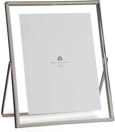 Giftdecor Fotolijstje voor 15 x 20 cm foto - zilver - metaal - Modern - frame 20 x 25 cm - staand