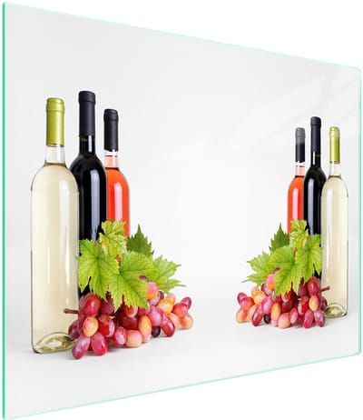 TMK ArtDeko - Snijplank - Glas - 52x30cm - Wijnmotief