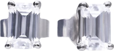 Diamonfire Zilveren Oorknoppen Dainty Emerald Cut 806.0450.00