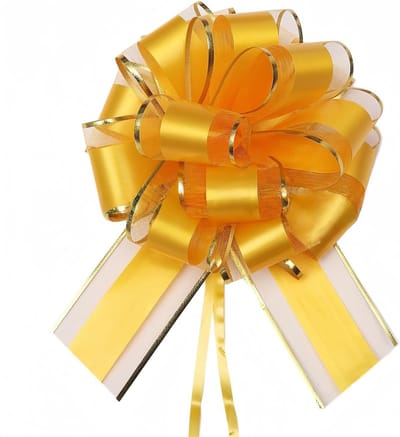 15,5 cm goudkleurige rand trekstrikken voor geschenkverpakking - herbruikbaar voor bruiloften, kerst en feestdecoraties - ideaal voor manden en auto’s