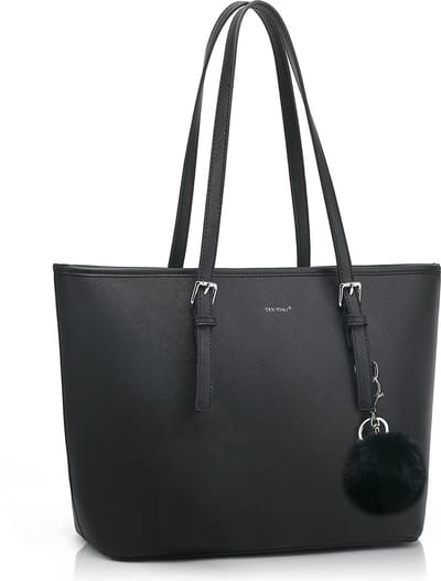 TAN.TOMI Handtassen Dames Handtassen, Dames Tas Shopper met rits - Handtas - Klein - Schooltas - Zwart