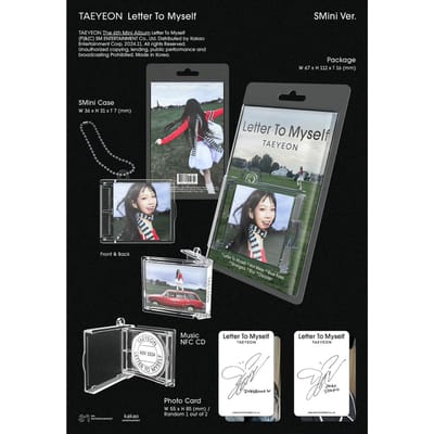 TAEYEON (SNSD) [LETTRE À MOI-MÊME] 6e MINI ALBUM MYSELF VER.