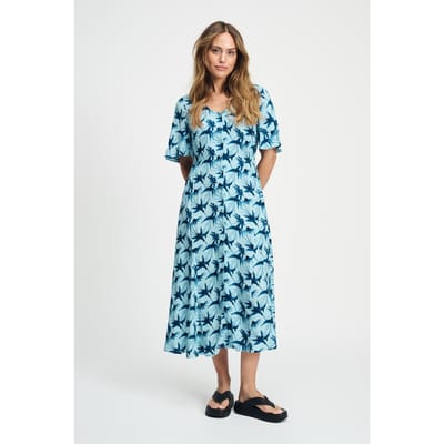 POM Amsterdam Dress - Artisan Blue Maat: 34 | Midi Jurken Outlet | Dames | Blauw