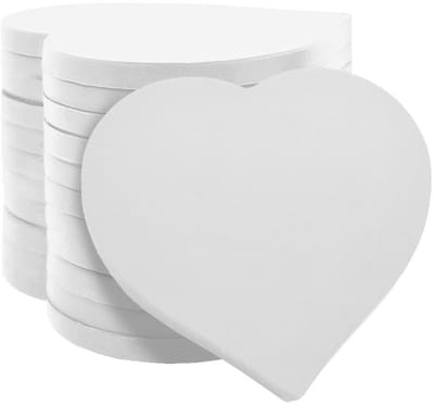 CombiCraft Blanco Plastic munten Hartje Wit - 100 stuks