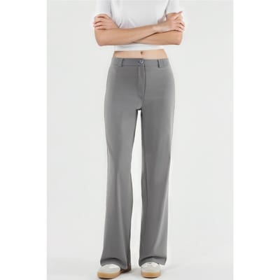 Hoge Taille Rechte Pijp Bengalin Broek