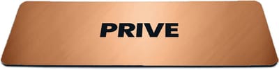 Deurbordje Brons/Koper-look met tekst prive - Formaat 150 x 50 mm x 1,6 mm - Zelfklevend | Luxe uitstraling | Geborstelde Koper/Brons toplaag | Gratis Verzending | Decoporta