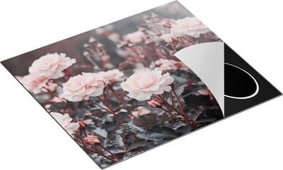 Chefcare Inductie Beschermer Roze Rozen Bloemen - 60x50 cm - Afdekplaat Inductie - Kookplaat Beschermer - Inductie Mat