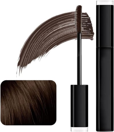 Kleurmascara voor Donkerbruin Haar, Waterdicht, Ideaal voor Grijs Haar en Baard, Haarpoeder voor Vrouwen en Mannen
