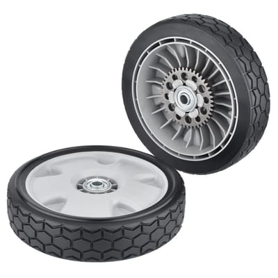 Allecto - Achterwielen - 9 Inch Grasmaaiers - 2 Stuks - Hoge kwaliteit - Duurzaam - Geschikt voor Honda HRX537 HRR216 HRX217 - Zwart