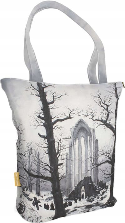 Shopper Tas Caspar David Friedrich "Begraafplaats in de sneeuw"