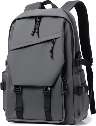 Laptop Rugzak Heren 15 Inch – Waterdichte Rugzak met Laptopvak, Schooltas, Studentenrugzak, Werk Rugzak, Reistas en Dagrugzak-Grijs