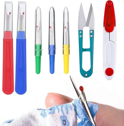 Naadloze Naai- en Draadknipper Set, 7-delige Gereedschap voor Draadverwijdering, Punt- en Naai Cutter, Perfect voor Naaiprojecten