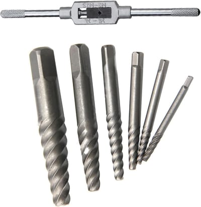 Professionele Schroevendraaier Set met Ratchet Adapter en Linksdraaiende Functie voor Gebroken Schroeven, Gemaakt van Hoogwaardig Staal, M3-M25, Duurzaam en Efficiënt