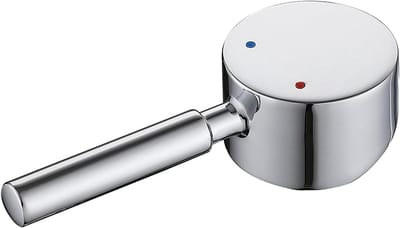 Allecto Premium - Universeel handvat voor 35 mm waterkraan patroon - Eengreepsgreep vervanging voor warme koude kraan - Keuken & badkamer - Chroom - Duurzaam materiaal
