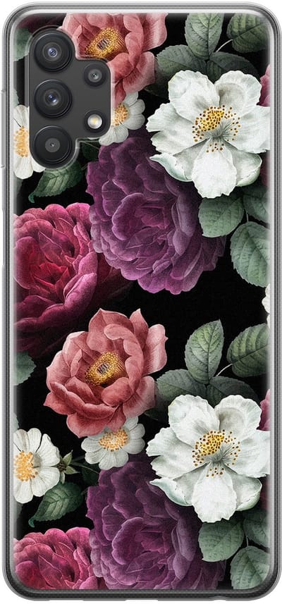 Leuke Telefoonhoesjes - Hoesje geschikt voor Samsung Galaxy A32 5G - Flowers - Soft case - TPU - Bloemen - Multi
