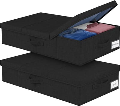 Unyqoos® Ruime en handige opvouwbare opbergdozen voor onder het bed met deksel