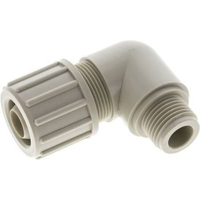 20x13mm & G1/2'' PP L-Vorm Knelfitting Buitendraad 10bar Kunststof en Polyamide