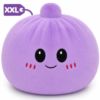 Topknuffels® Dumpling Paars Kawaii Pluche Knuffel XXL 100 cm - Extra Grote Speelgoed Knuffels voor Kinderen - Tiktok Plush Toy - Kawaii Kussen - Dumplings
