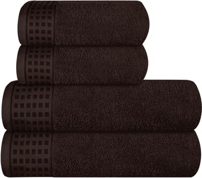 Unyqoos ® Ultrazachte Handdoekenset van 4 Stuks met Grote Badhanddoeken en Handdoeken voor Dagelijks Gebruik