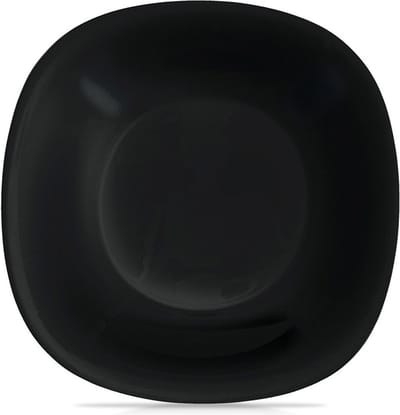 Diep Bord Glas Zwart LUNA 21,5 cm, 650 ml - Soepbord - Diepe Borden - Pastabord