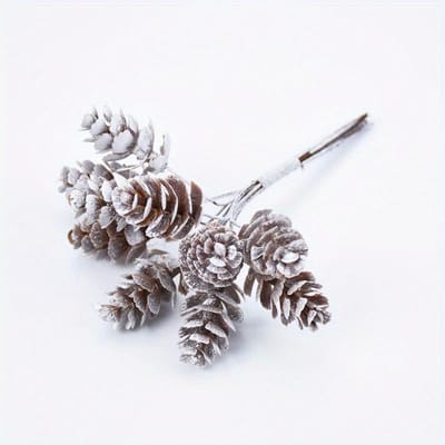 10 stuks/bundel Kunstplanten Nep dennenappel Decoratieve bloemen Kransen Kerst Huisdecoratie Doe-het-zelf Bruiloft Handgemaakte pompon gray